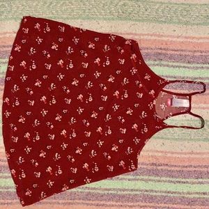 Floral High-neck tank top